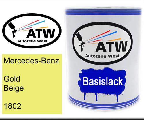 Mercedes-Benz, Gold Beige, 1802: 1L Lackdose, von ATW Autoteile West.